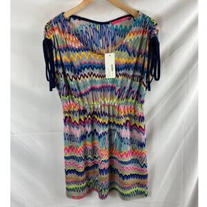 NWT Pinkyotto Multi Color Waves Dress OS